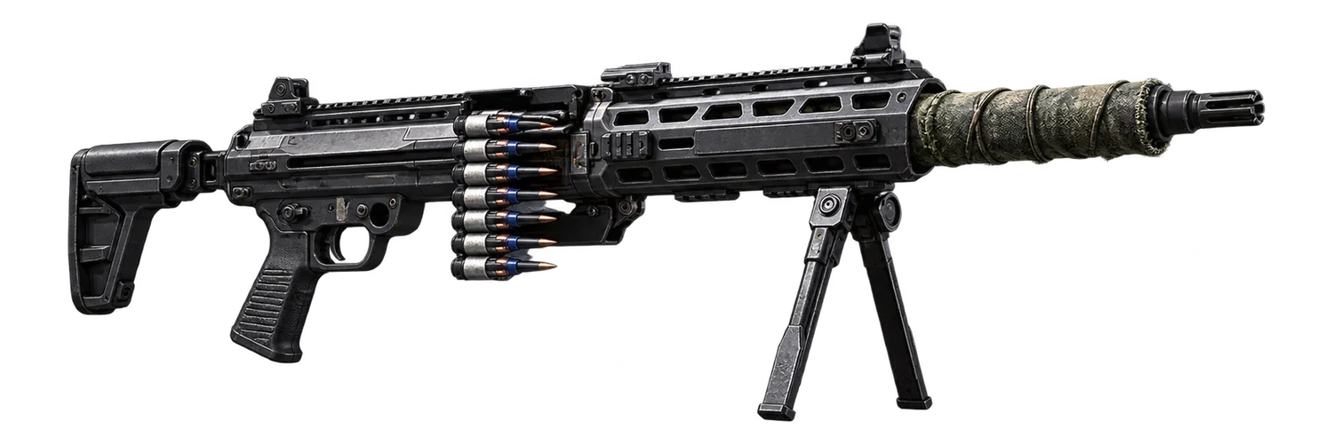 Oden (Assault Rifle) side profile illustration
